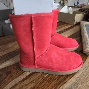 Red Suede Boots UGG New Size 8